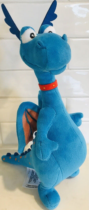 Disney Doc McStuffins STUFFY BLUE DRAGON 9" Tall Plush Stuffed Toy USED