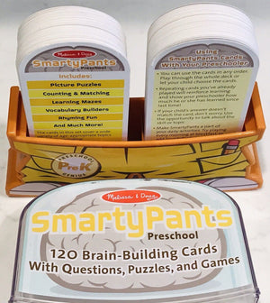 Melissa & Doug Smarty Pants Preschool PreK 120 Brain Building Cards In Case USED