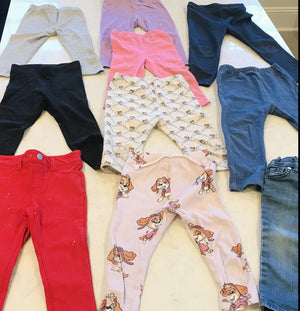 USED Baby+Toddler Jeans, Pants 10PC LOT: Place, Gap, Cat&Jack, Paw Patrol, Uniqlo