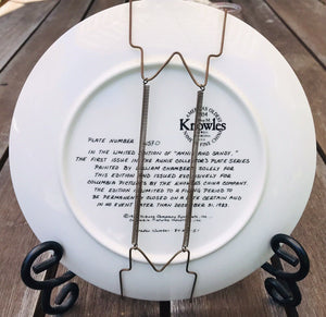 USED KNOWLES USED COLLECTOR'S PLATE "ANNIE AND SANDY" Plate Number: 114530 W Plate Spring