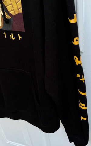Ripple Junction NARUTO UZUMAKI Shippuden Black Hoodie Anime Sweatshirt Sz2X USED