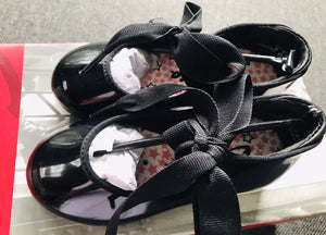 CAPEZIO N625C Jr Tyette Patten Leather Tap Dance Shoes Toddler size 6.5M USED