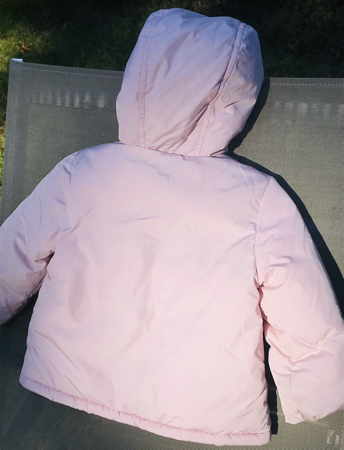 PLACE Pink Hoodie Zip Up Coat with Leopard Faux Fur 18-24 Mos Great Used Cond.!!