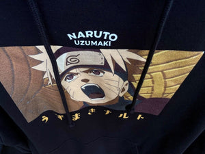 Ripple Junction NARUTO UZUMAKI Shippuden Black Hoodie Anime Sweatshirt Sz2X USED