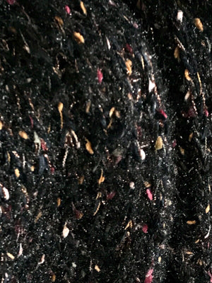 Infinity Soft N Fluffy Knitted Women's Black Speckled Glitter CIrcle Wrap