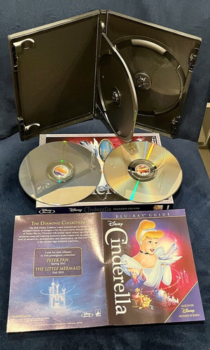 Cinderella (Blu-ray/DVD, 2012, 2-Disc Set, Diamond Edition +Tangled Short USED