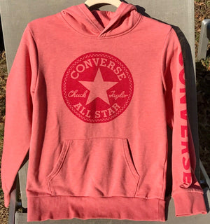 USED Converse Kids Boys Heathered Chuck Patch Pullover Hoodie (Big Kids)L 12-13yrs