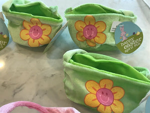 Happy Easter April 8th LOT: 8 Mini 4” Soft Plush Baskets Various Styles USED