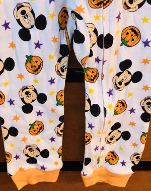 Disney Baby Unisex Halloween MICKEY MOUSE Pumpkin Zipper Size 24 Months USED
