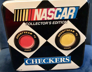 NASCAR Collectors Edition Checkers Game Set in Metal Tin Excellent Cdtn! USED