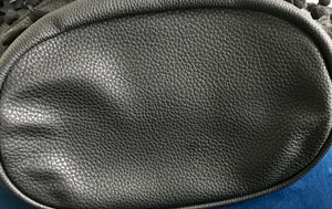 Shiraleah Women’s Black Vegan Leather Pom Pom Style 23" Tote NEW W TAG Stunning!