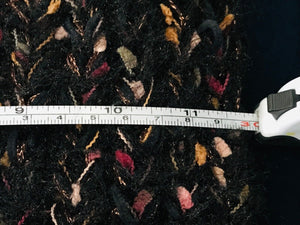 Infinity Soft N Fluffy Knitted Women's Black Speckled Glitter CIrcle Wrap