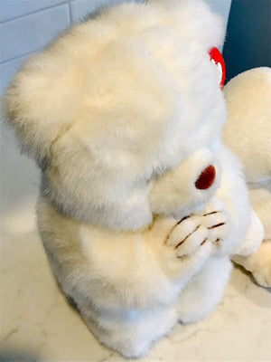 VINTAGE USED Ty CLASSIC 1995 Faith The Praying Bear W Tag 10”&Little Angel Wings Bear