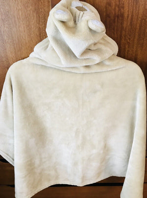 TIGER Tan Baby Hooded Soft Blanket with Ears! Cuddly! Snuggly!