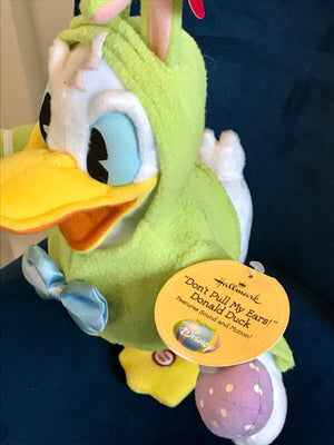 USED Donald Duck -Don't Pull My Ears’ Disney Hallmark -SOUNDS NO DANCE w Tags(Defect) USED