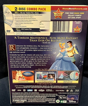 Cinderella (Blu-ray/DVD, 2012, 2-Disc Set, Diamond Edition +Tangled Short USED