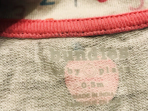 USED Bundles Baby Place Girls Pink Apple Zipper Jacket W Hoodie 0-3M Great Condition!