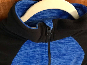 St. John's Women’s Activewear Blue & Black Long Sleeve 1/4  Zip Up Sz Small USED