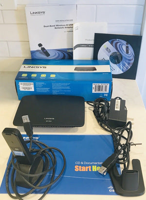 Linksys LOT: 5Port USED Fast Ethernet SE1500NP & Dual-Band Network Adapter WuSB600N