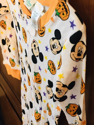 Disney Baby Unisex Halloween MICKEY MOUSE Pumpkin Zipper Size 24 Months USED