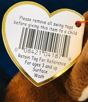 TY Beanie Baby WISE THE OWL Class of ‘98 Protected Tag W BIRTHDAY USED