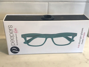 PEEPERS Blue Light Glasses 0.00 Kids EYE WEAR AQUA NIB