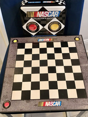 NASCAR Collectors Edition Checkers Game Set in Metal Tin Excellent Cdtn! USED