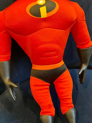 Disney/Pixar Mr. Incredible Plushie Plastic Doll 14" Toy Incredibles Movie USED