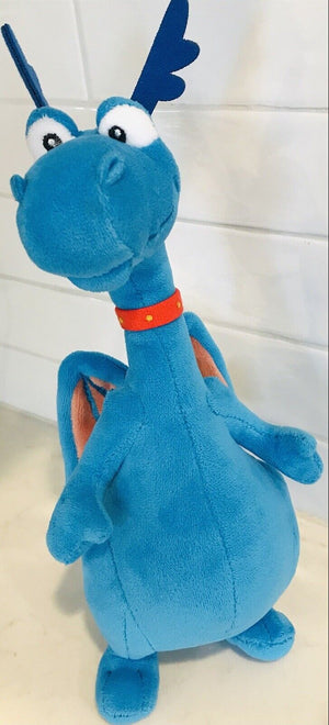 Disney Doc McStuffins STUFFY BLUE DRAGON 9" Tall Plush Stuffed Toy USED